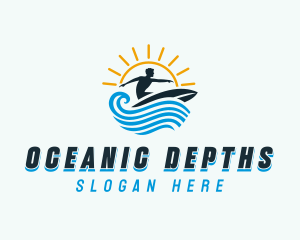 Ocean Surfer Man logo design