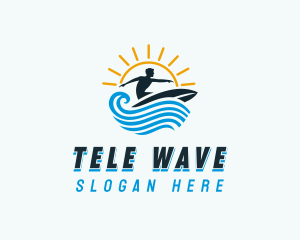 Ocean Surfer Man logo design