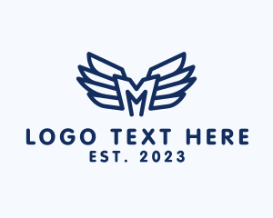 Logistics Wings Letter M logo