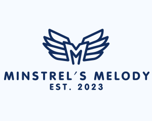 Logistics Wings Letter M logo design