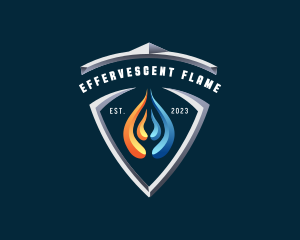 Fire Ice Thermal Shield logo design