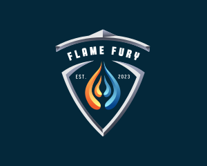 Fire Ice Thermal Shield logo design