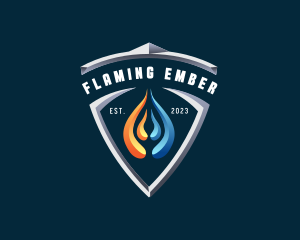 Fire Ice Thermal Shield logo design