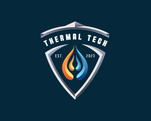 Fire Ice Thermal Shield logo design