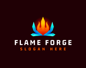 Flame Hot Ice Cold logo design