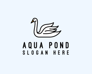 Swan Bird Lake logo design