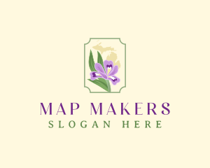 Iris Flower Michigan logo design