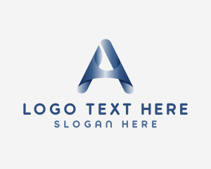 Professional Metallic Letter A logo