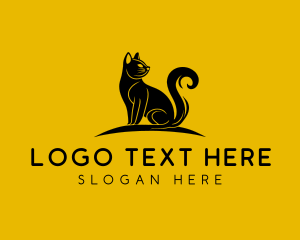 Pet Cat Silhouette logo