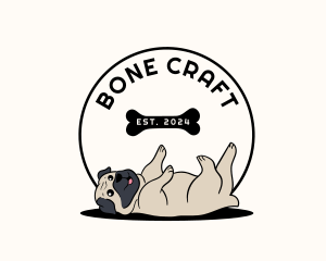 Veterinary Dog Pug logo design