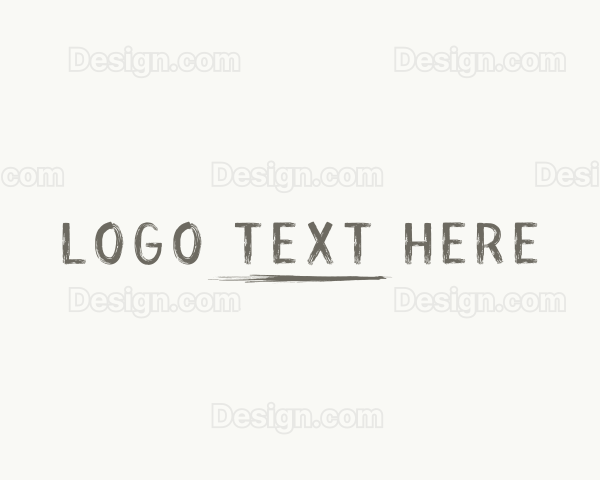 Grunge Hipster Handwriting Logo