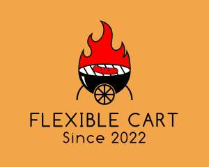 Grilled Hot Dog Cart logo design