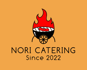 Grilled Hot Dog Cart logo design