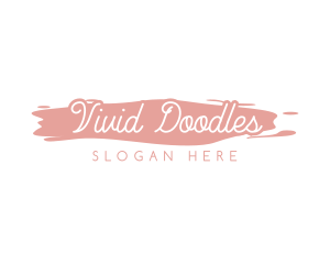 Cursive Watercolor Wordmark logo design