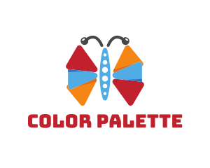 Colorful Butterfly Wings logo design