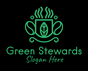 Green Organic Coffee Farm logo design