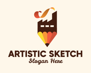 Pencil Art Factory  logo design