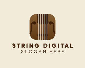 Violin Music App logo design