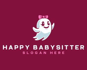 Happy Flying Ghost logo design