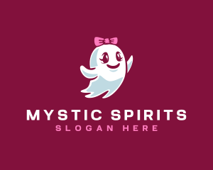 Happy Flying Ghost logo design