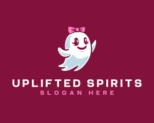 Happy Flying Ghost logo design