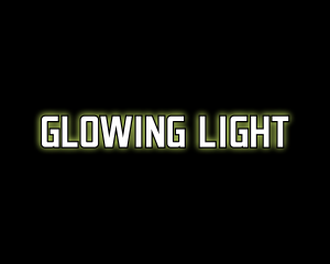 Glowing Generic Text logo design