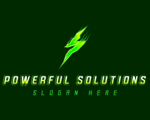 Power Lightning Bolt logo design