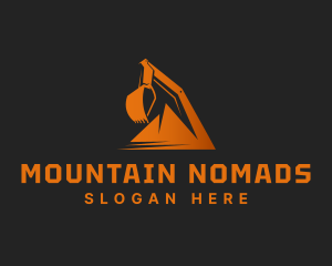 Mountain Excavation Machine logo design