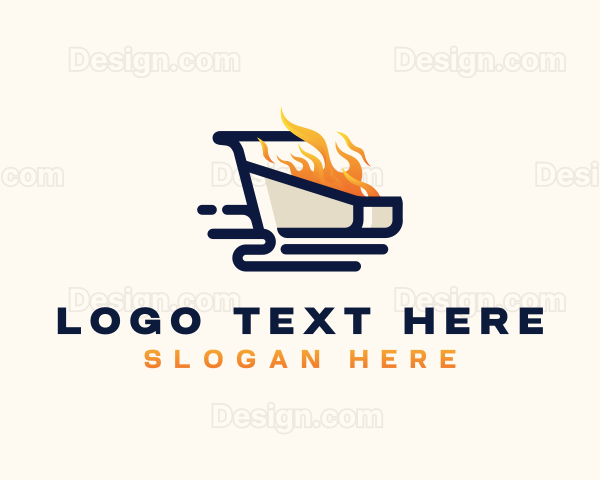 Shopping Cart Fire Logo