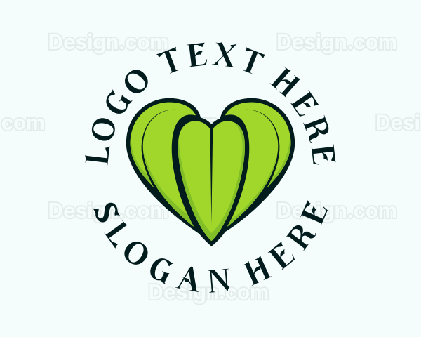 Green Leaf Heart Logo