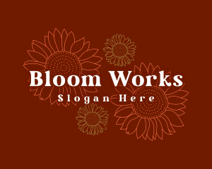 Sunflower Blossom Florist logo design