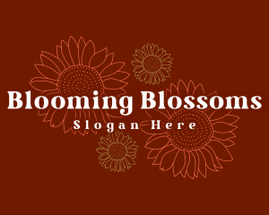 Sunflower Blossom Florist logo design