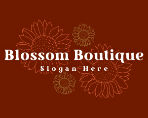 Sunflower Blossom Florist logo design