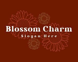 Sunflower Blossom Florist logo design