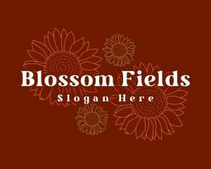 Sunflower Blossom Florist logo design