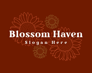 Sunflower Blossom Florist logo design