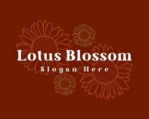 Sunflower Blossom Florist logo design