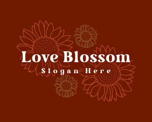 Sunflower Blossom Florist logo design