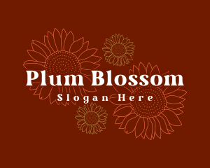 Sunflower Blossom Florist logo design