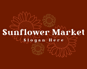 Sunflower Blossom Florist logo design