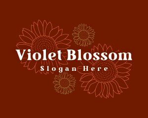 Sunflower Blossom Florist logo design