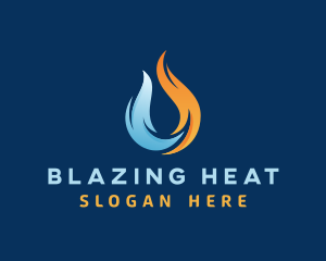 Cold Heating Flame logo design