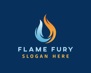 Cold Heating Flame logo design