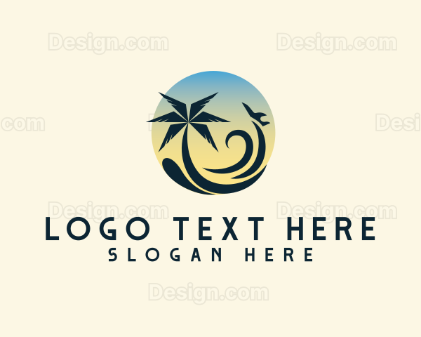 Tropical Island Vacation Logo