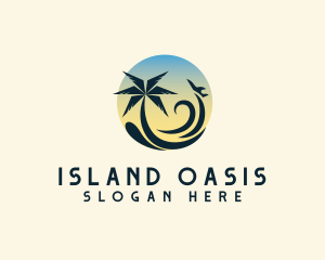 Tropical Island Vacation logo design