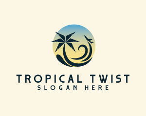 Tropical Island Vacation logo design