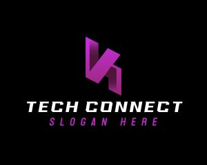 Cyber Tech Letter K Logo