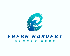 Cleaning Spray Bottle logo design