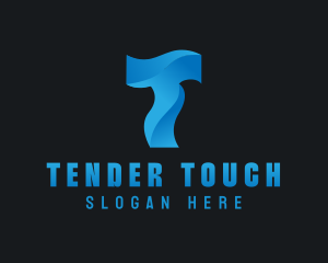 Liquid Letter T logo design