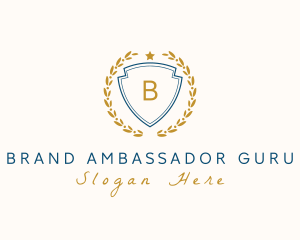 Wreath Academy Shield  logo design